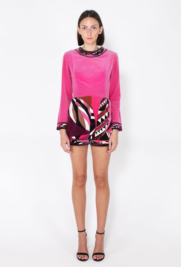 Emilio Pucci Velvet Romper & Skirt Ensemble, 1970s - 4