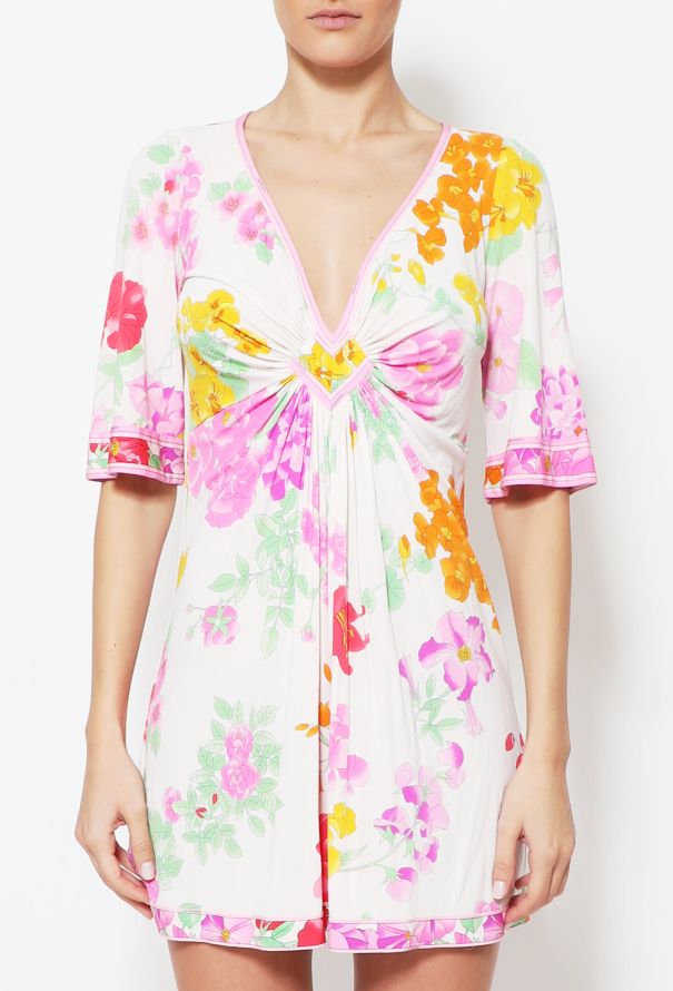 Leonard Floral Silk Tunic - 1