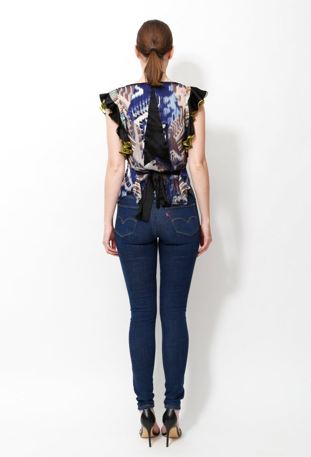 Balenciaga F/W 2007 ''Ikat'' Silk Top - 7