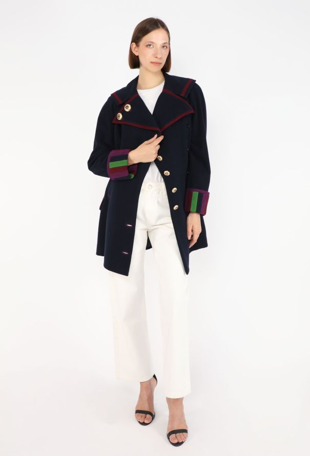 Gianni Versace Cashmere Sailor Peacoat, Fall 1993 - 5