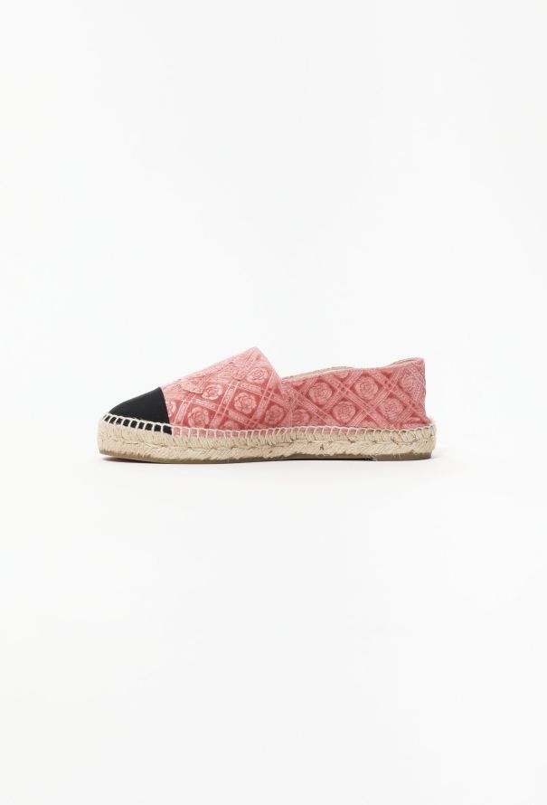 Chanel 2017 Velvet Camélia 'CC' Espadrilles - 5