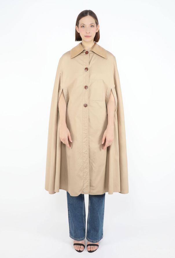 Céline '70s Gabardine Calèche Cape - 2
