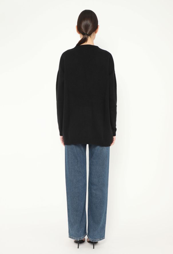 Valentino Pre-Fall 2023 Black Cashmere Sweater - 5