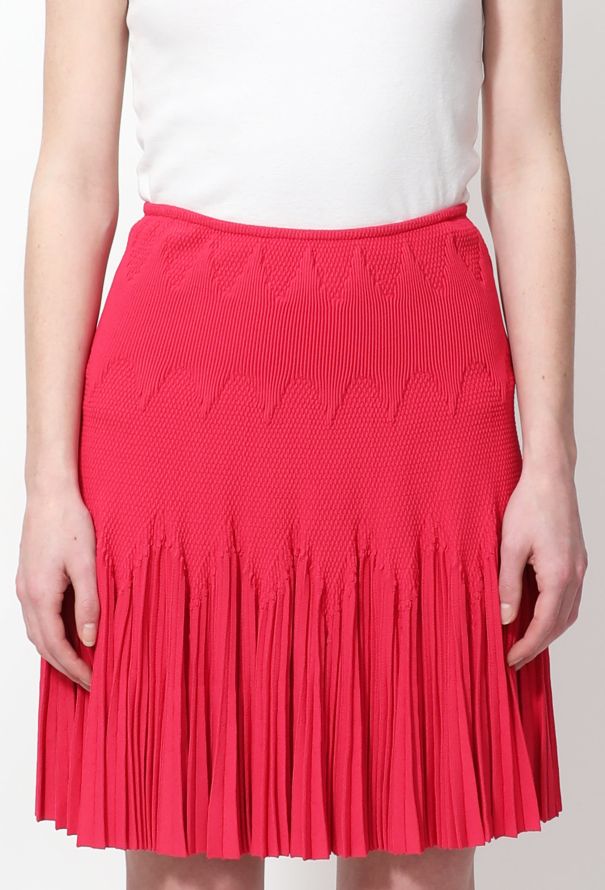 Alaïa Pleated Knit Mini Skirt - 2