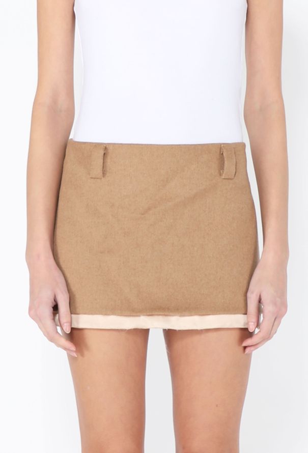 Miu Miu S/S 2022 Camel Mini Skirt - 3