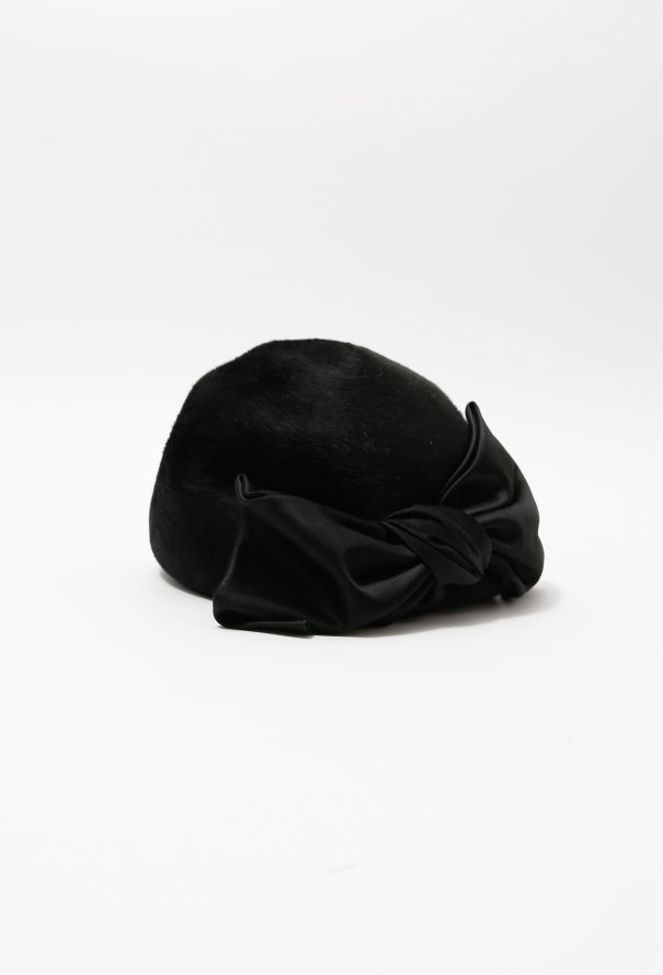 Schiaparelli Fur Bow Hat - 3