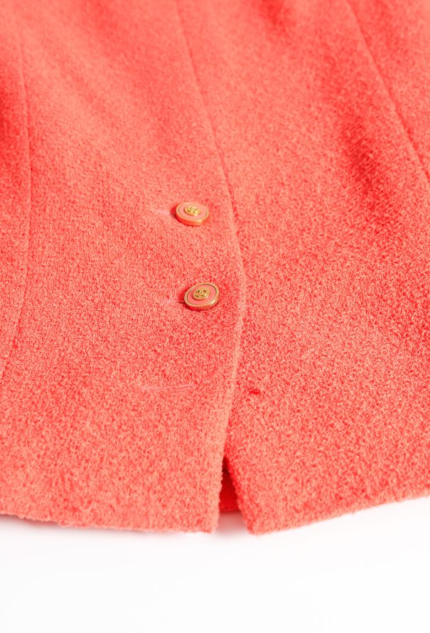 Chanel 80s Coral Pencil Skirt - 6