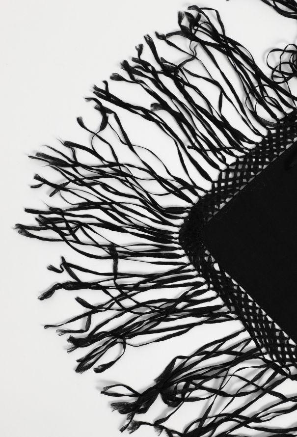 Netted Fringe Trim Shawl - 5