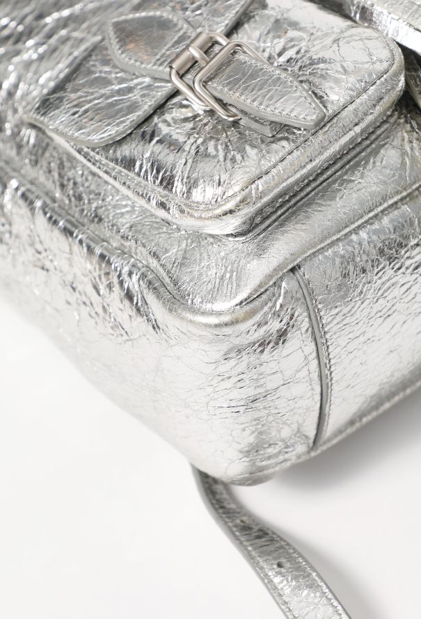 Saint Laurent Metallic Silver Venice Backpack - 10