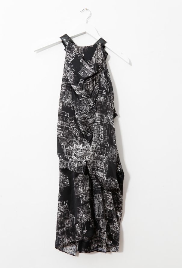Balenciaga S/S 2007 Graphic Draped Dress - 4
