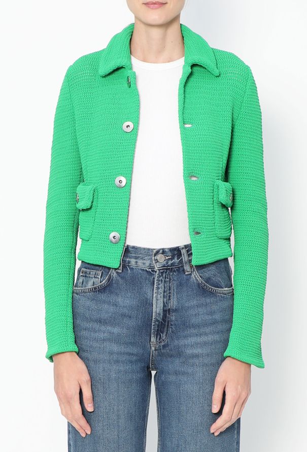 Bottega Veneta S/S 2021 Cropped Woven Jacket - 5