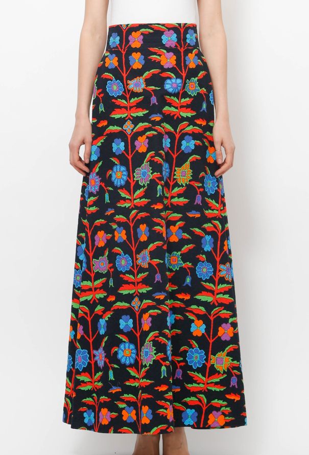 Exquisite Vintage Jean-Louis Scherrer '70s Floral Skirt - 3