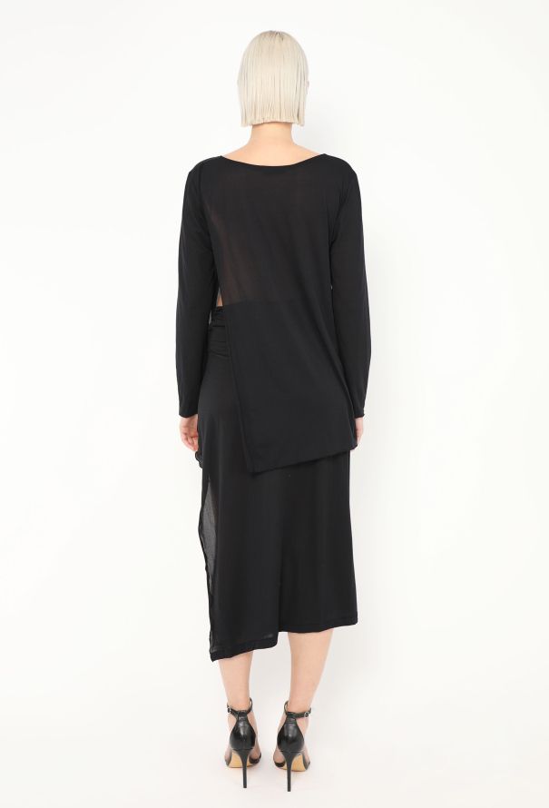 Yohji Yamamoto 1994 Jersey Wrap Slit Ensemble - 6