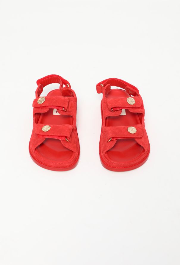 Chanel 2022 Suede 'CC' Dad Sandals - 2