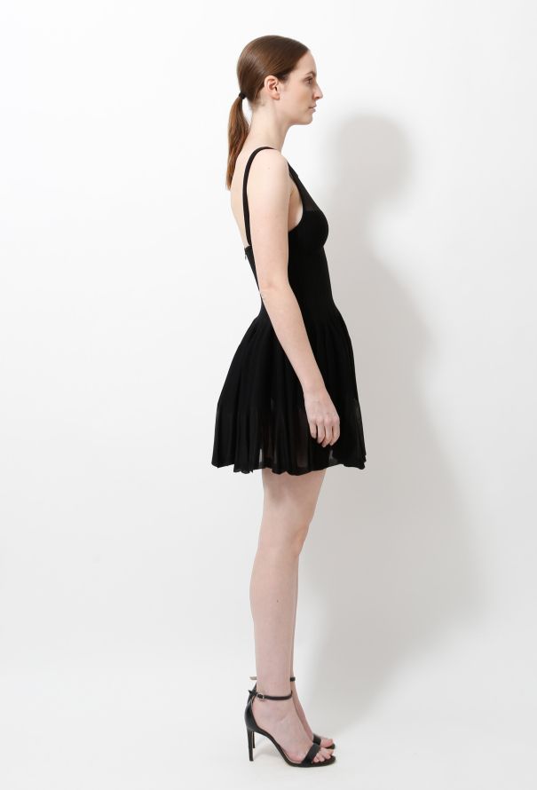 Alaïa Pleated Open Back Dress - 3