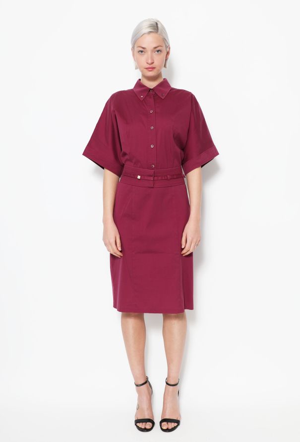Gucci Belted Cotton Shift Dress - 1