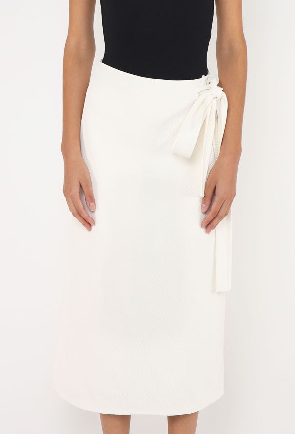 Céline Twill Belted Wrap Skirt - 3