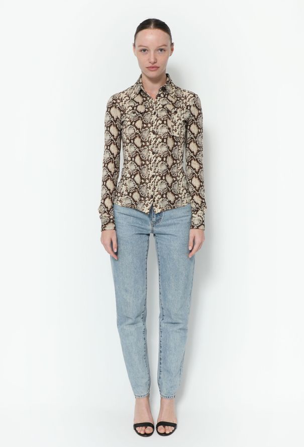 Céline Python Printed Top - 3