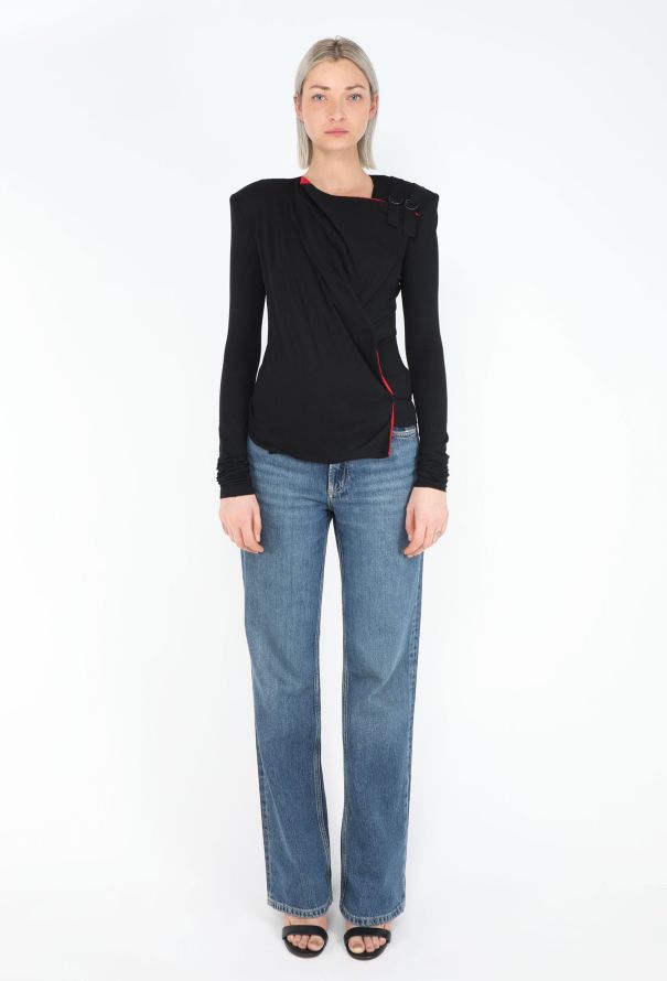 Balenciaga F/W 2000 Le Dix Wrap Buckled Top - 4