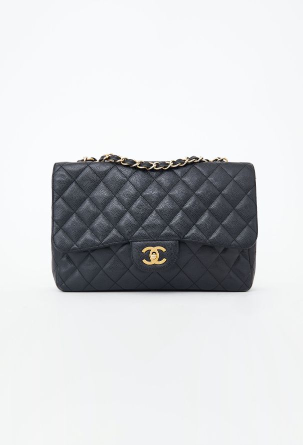 Chanel Caviar Jumbo Timeless Flap Bag - 1