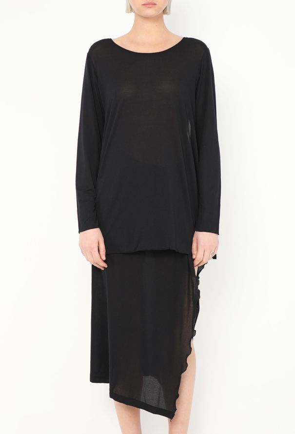 Yohji Yamamoto 1994 Jersey Wrap Slit Ensemble - 4