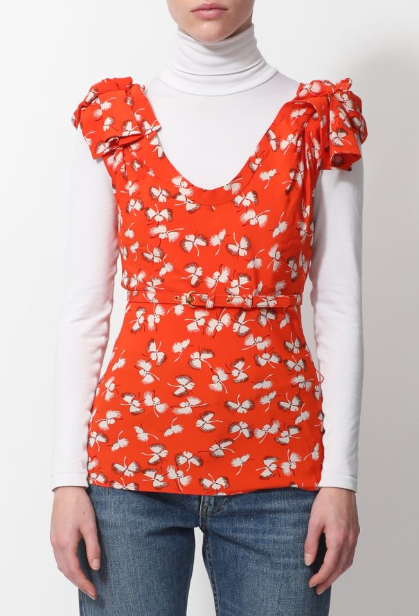 Gucci S/S 2006 Floral Ruffle Blouse - 1