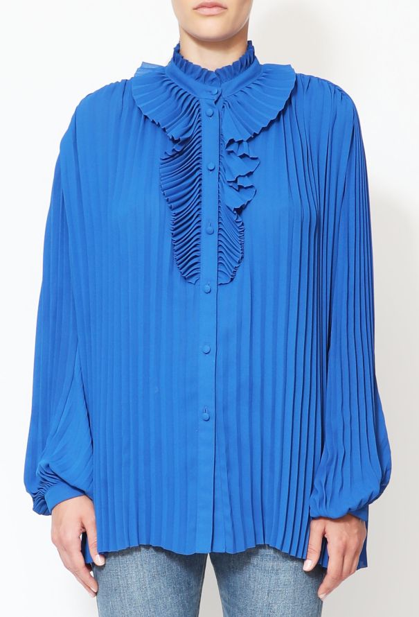 Balenciaga Resort 2017 Pleated Cut-Out Blouse - 3