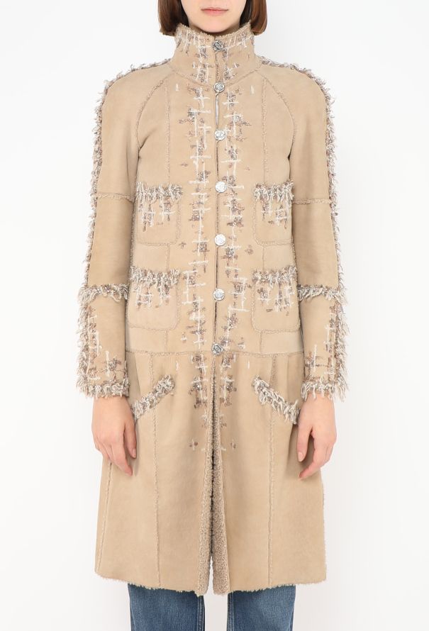 Chanel COLLECTOR F/W 2005 Embellished Shearling Coat - 4