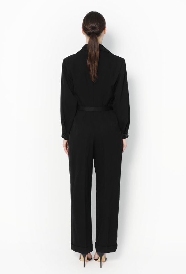 Saint Laurent 1993 Belted Smoking Jumpsuit - 4