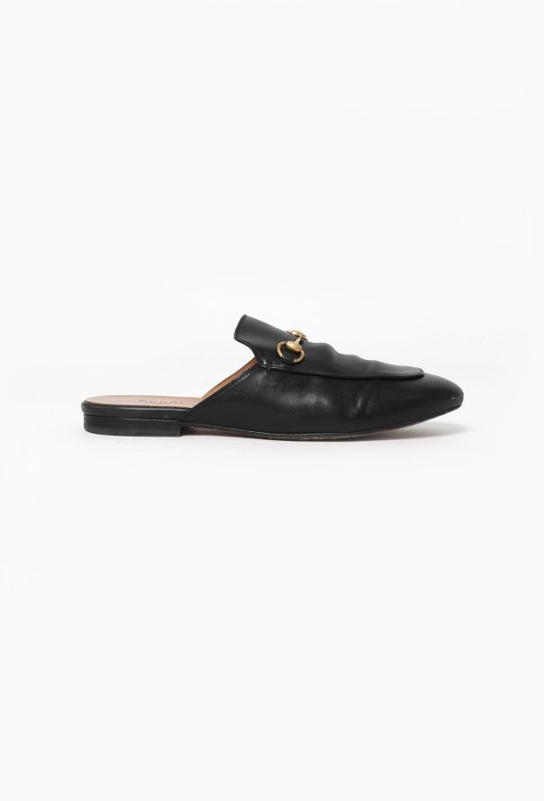 Gucci Leather Princetown Mules - 1
