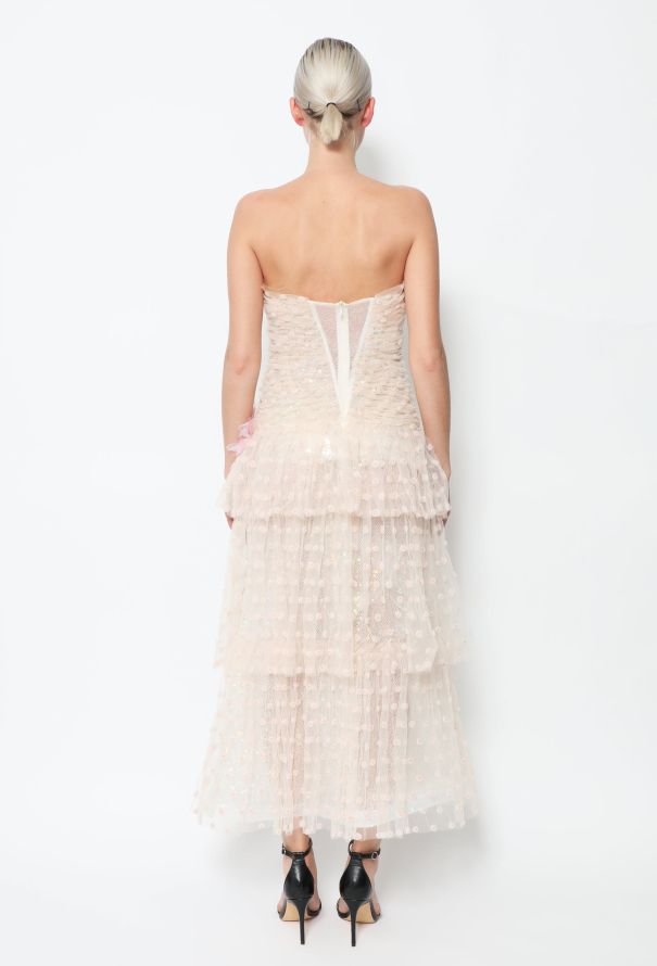 Rodarte F/W 2018 Tulle Rose Dress - 4