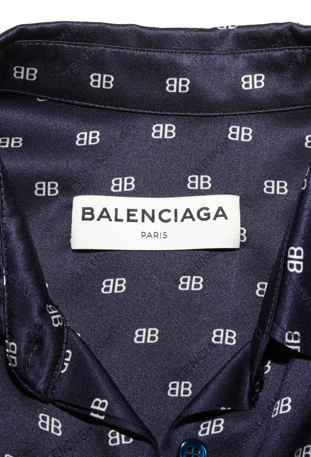 Balenciaga 2017 Silk Logo Blouse - 6