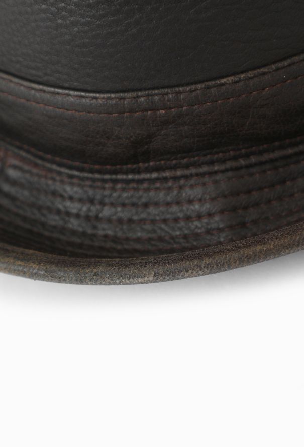 Hermès Vintage Clémence Leather Hat - 9