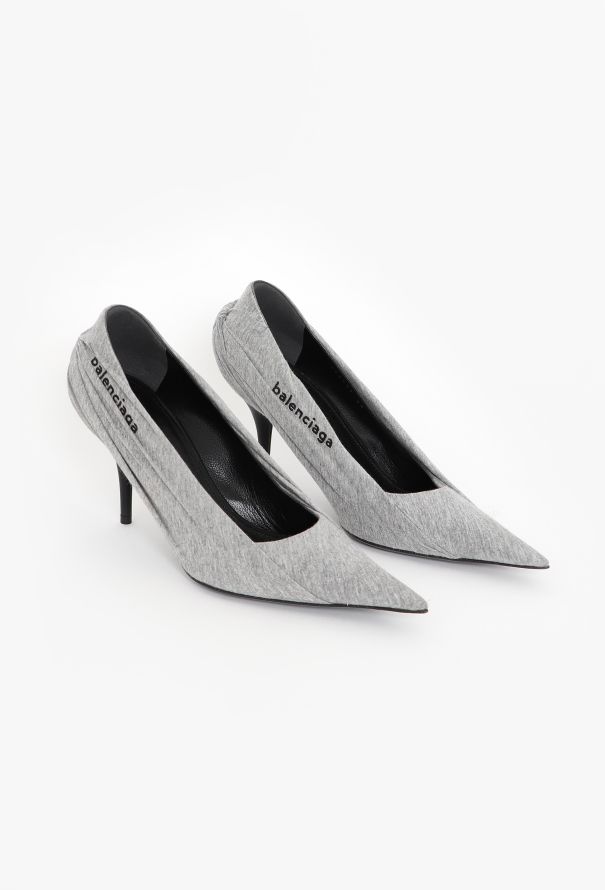 Balenciaga F/W 2017 Ruched Jersey Pumps - 3