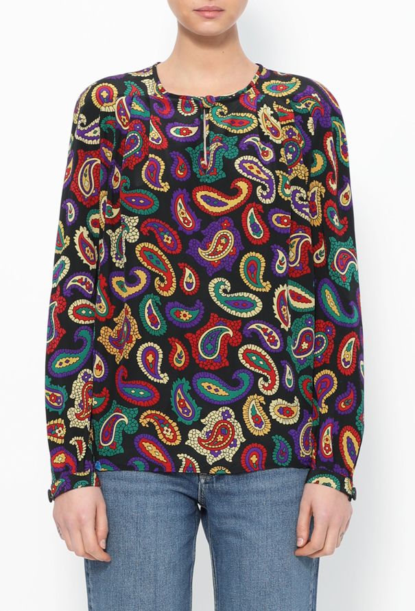 Valentino Vintage Paisley Printed Blouse - 1