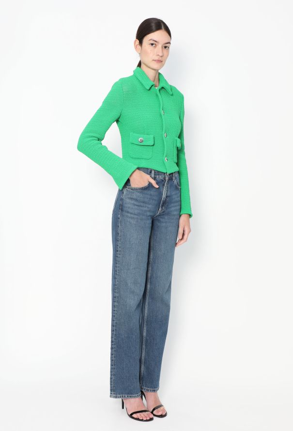 Bottega Veneta S/S 2021 Cropped Woven Jacket - 6