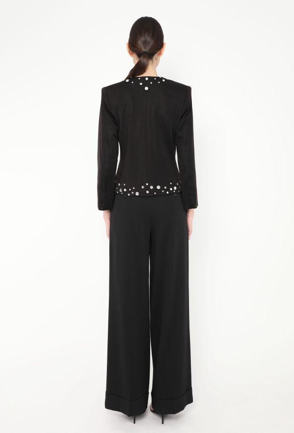 Saint Laurent S/S 1986 Embellished Tailored Blazer - 5