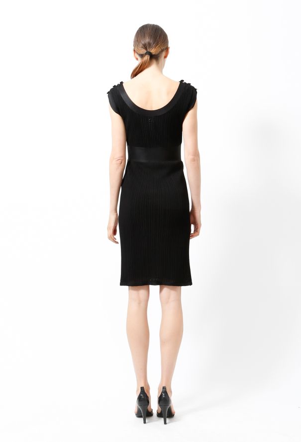 Chanel Black Knit Dress - 4