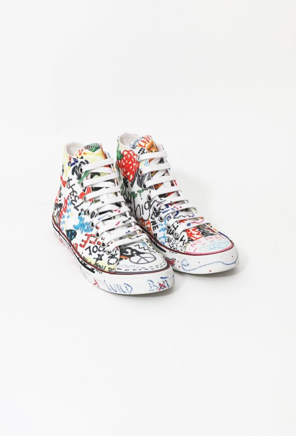 Vetements F/W 2018 Graffiti Canvas Sneakers - 2