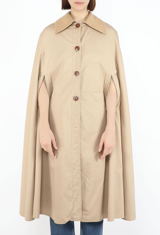 Céline '70s Gabardine Calèche Cape - 4