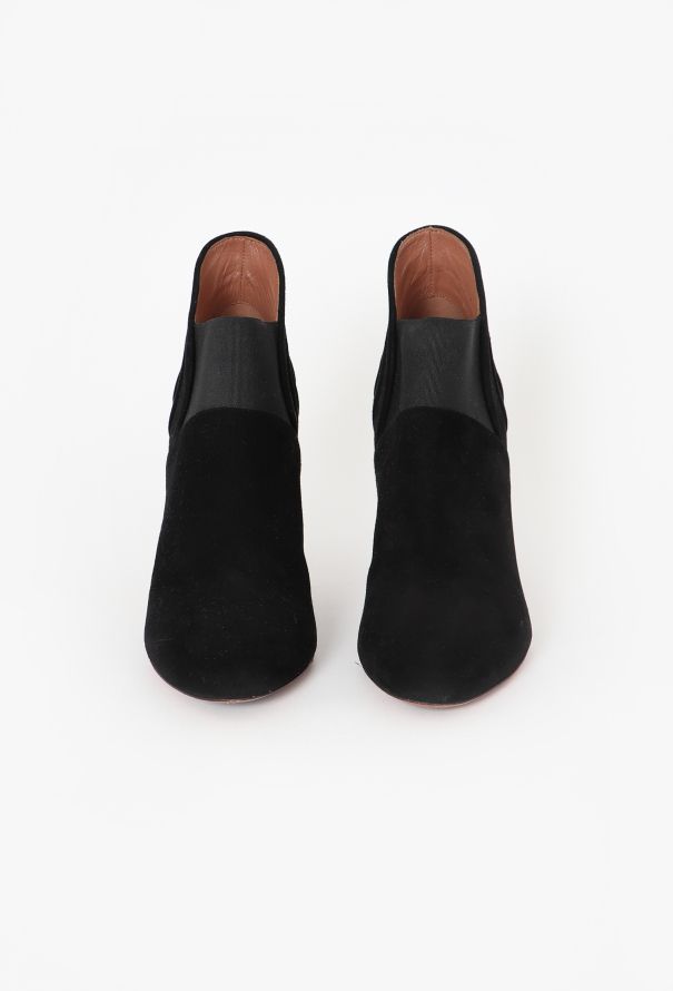 Alaïa Tiered Suede Ankle Boots - 3