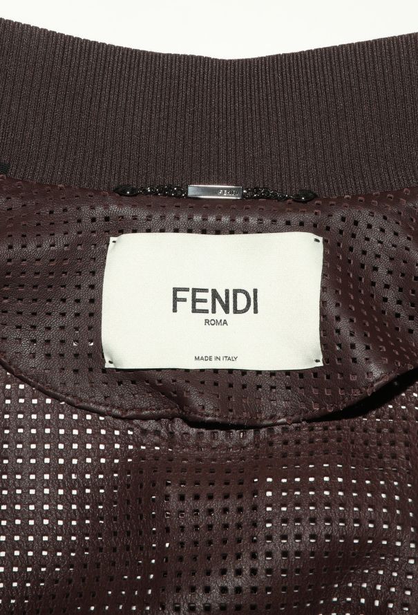 Fendi S/S 2019 Perforated Leather Bomber Jacket - 7
