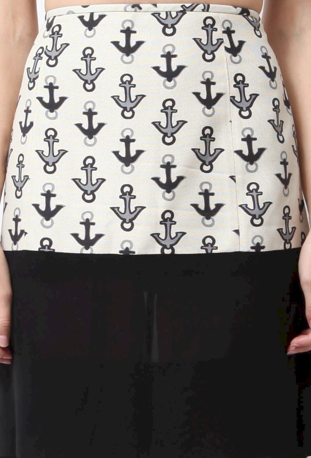 Balenciaga 2011 Anchor Print Skirt - 4