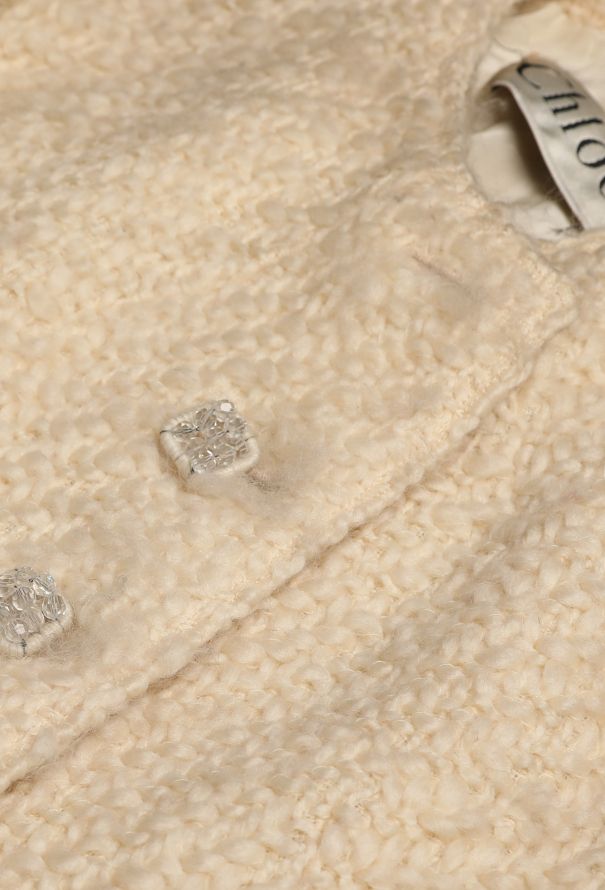 Chloé Couture '80s Fox Fur Trim Tweed Jacket - 9