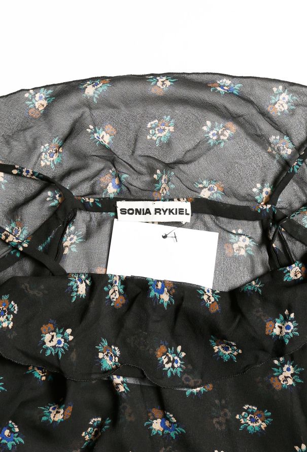 Sonia Rykiel '90s Floral Print Silk Dress - 4