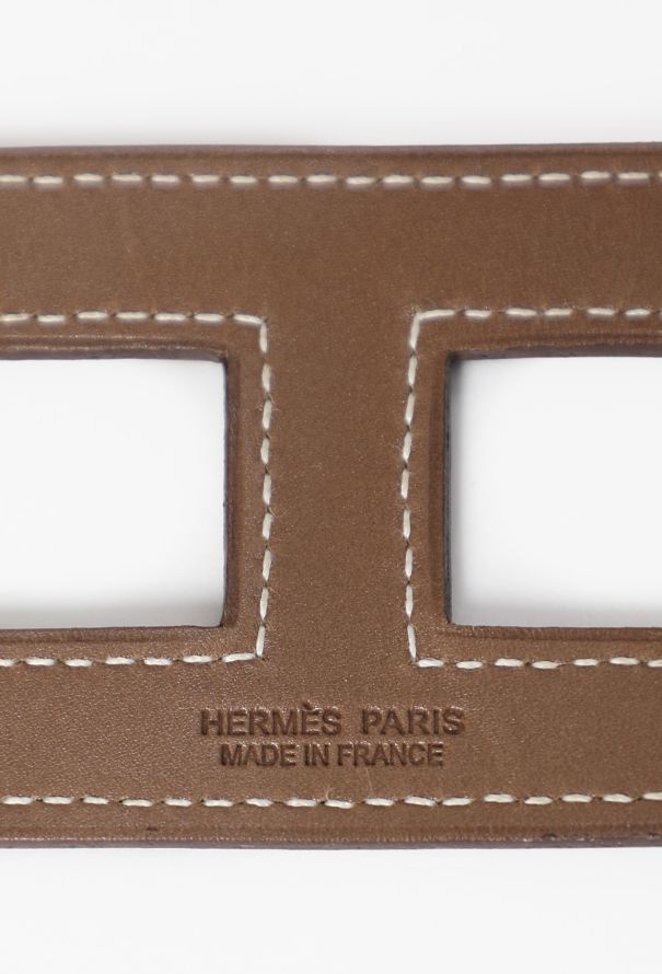 Hermès Taupe Box Leather 'Ano' Cuff, 2008 - 4