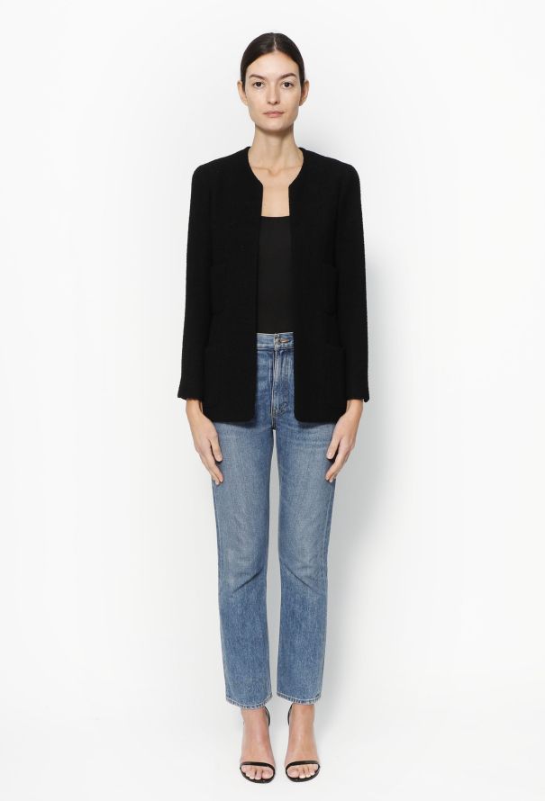 Chanel S/S 1998 Bicolor Bouclé Jacket and Skirt - 4