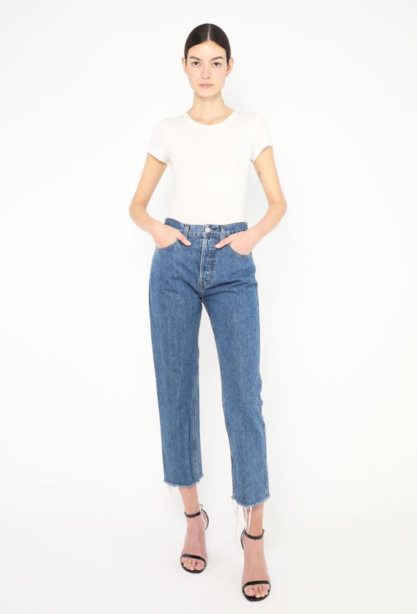 Re/Done '70s Stove Pipe' Jeans Blue dark - 1