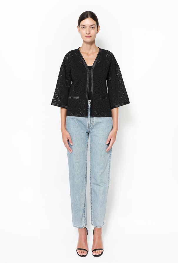 Chanel Silk Crochet 'CC' Cardigan - 3