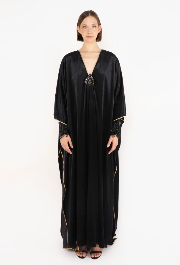 Bill Gibb Byzantine Embellished Velvet Kaftan, 1976 - 1